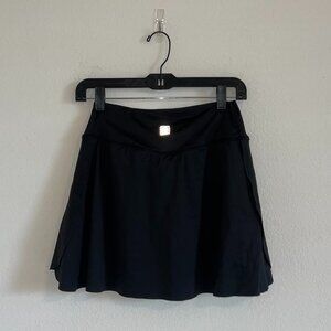 Laundry by Shelli Segel v-waist tennis skirt black
